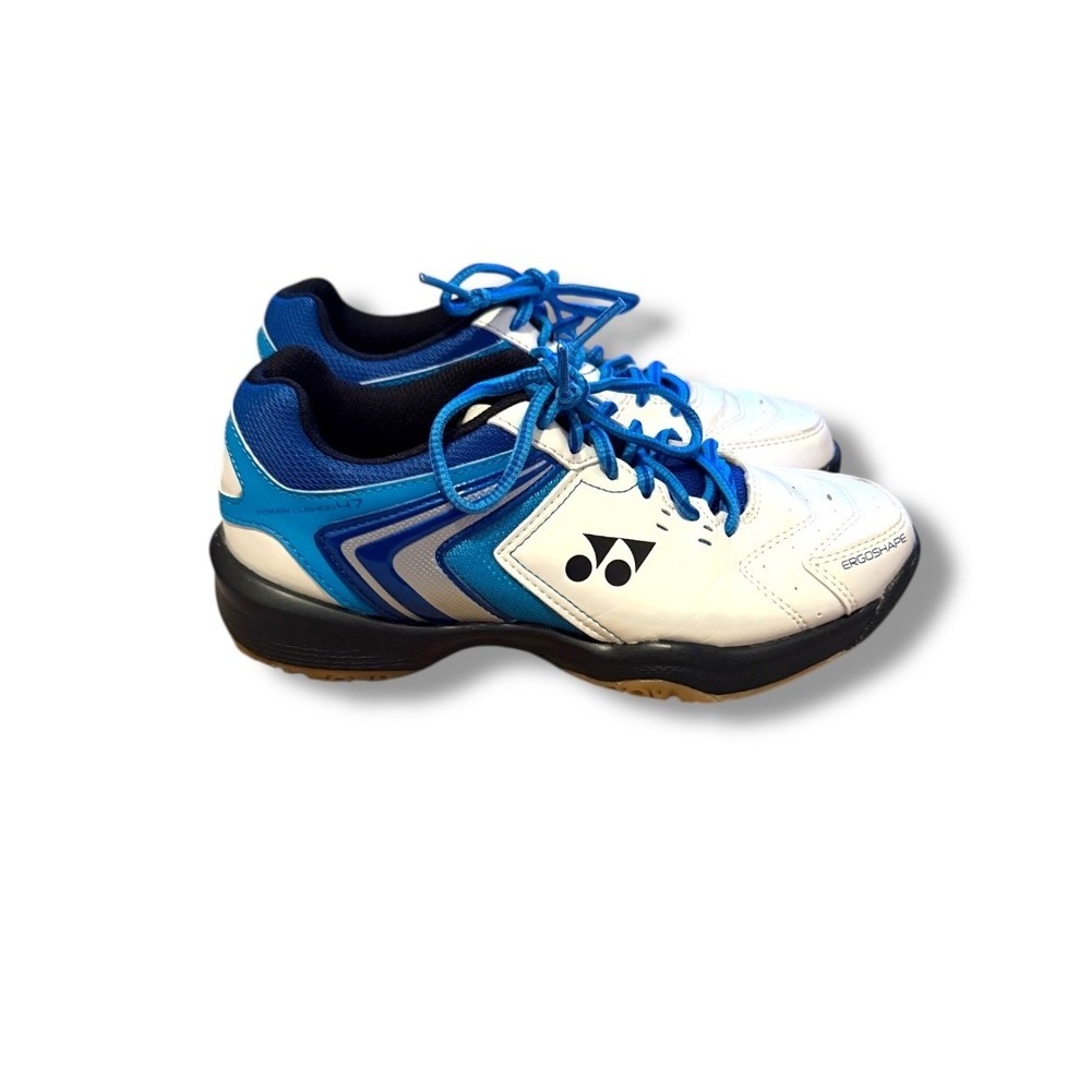 Yonex Power Cushion 47 Badminton Shoes Size 6.5 Women's White Blue Indoor Court‎